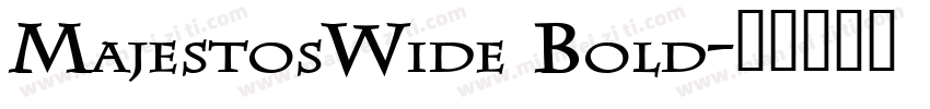 MajestosWide Bold字体转换